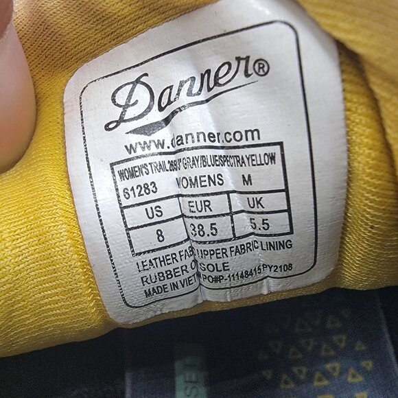 Danner Trail 2650 Womens Size 8 Gray Blue Hiking Shoes Trails Outdoors Vibram - Picture 6 of 14